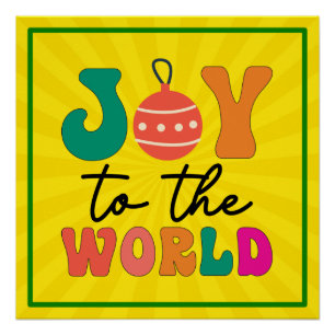 Póster Joy to The World - Design de Natal-50835