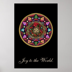 Póster Joy to the World OM Mandala