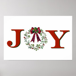 Poster Joy with Wreath