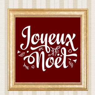 Poster Joyeux Noel Simple Red Christmas