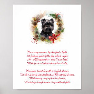 Poster Joyful Affenpinscher: O perfeito comitê de Natal
