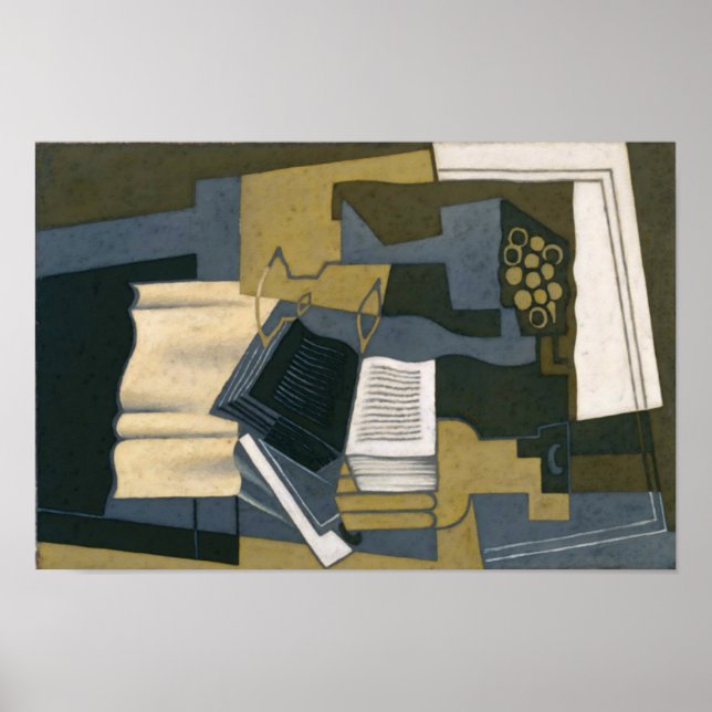 Póster Juan Gris Carafe and Book (Frente)