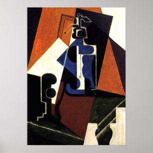 Póster Juan Gris - Garrafa Seltzer e Vidro