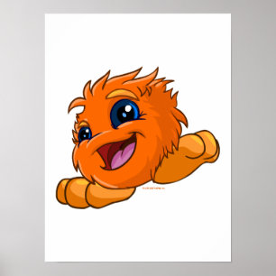 Poster JubJub alaranjado feliz