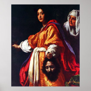 Poster Judith com a cabeça de Holofernes