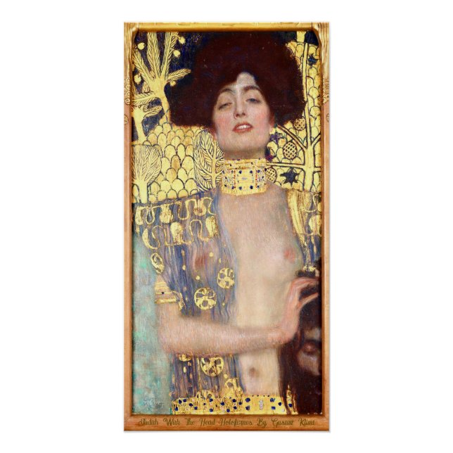 Póster Judith Com A Cabeça Holofernes De Gustav Klimt (Frente)