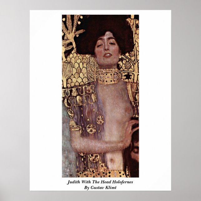 Póster Judith Com A Cabeça Holofernes De Gustav Klimt (Frente)