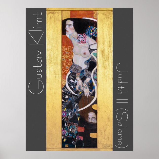 Poster Judith II Gustav Klimt Art Nouveau restaurado (Frente)