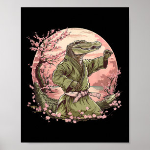 Poster Judô Crocodilo Natureza Kickboxing Taekwondo Artes