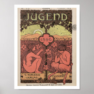 Poster Jugend, Youth, Revista Alemã, 1800