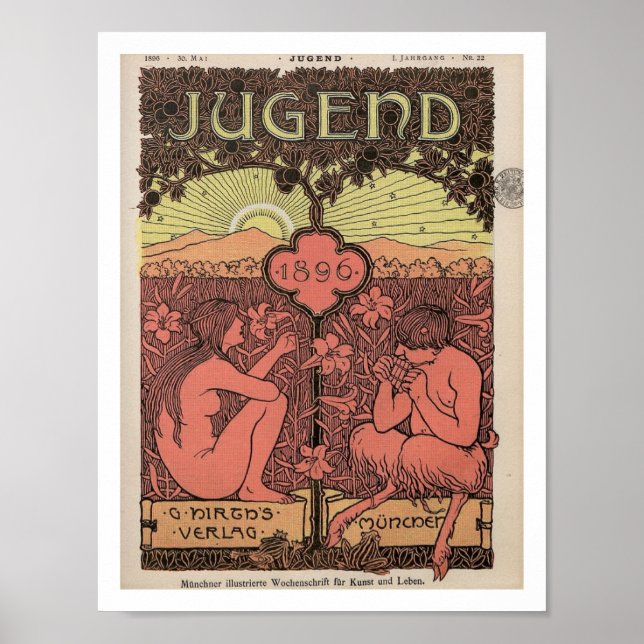 Poster Jugend, Youth, Revista Alemã, 1800 (Frente)