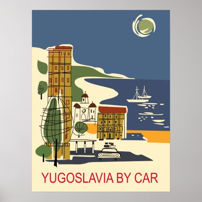 Poster Jugoslávia de carro (Frente)