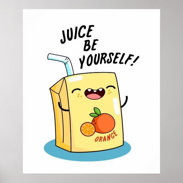 Poster Juice Seja Seu Engraçado, Sorvete Laranja (Frente)