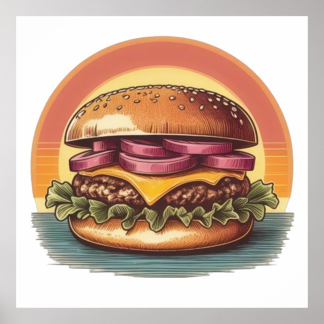 Poster Juicy Burger Delight (Frente)