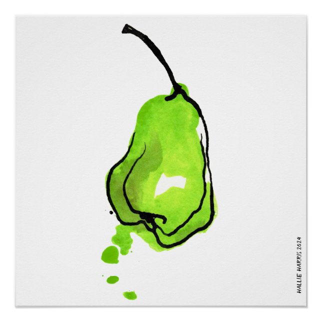 Póster Juicy Green Pear (Frente)