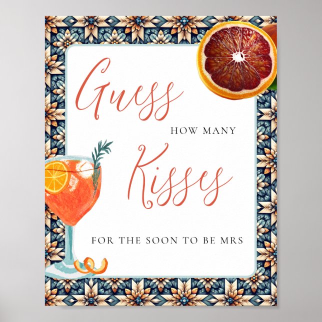 Poster Juicy Orange Spritz Adivinha Quantos Jogo De Chá (Frente)