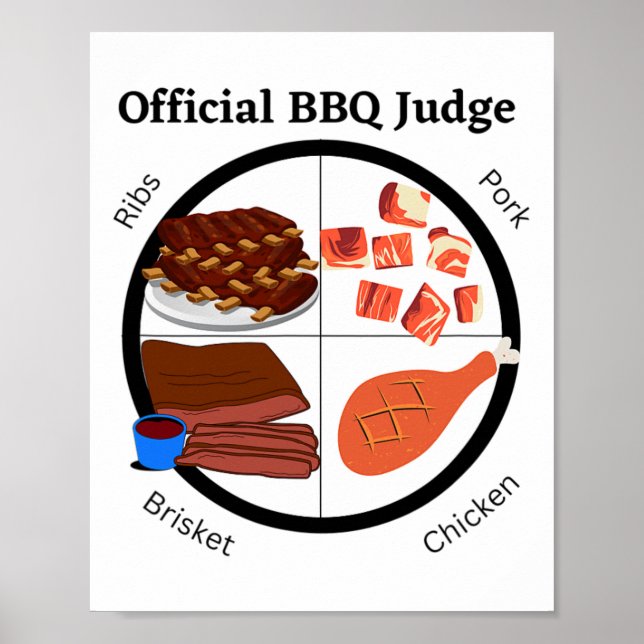 Poster Juiz Oficial do Churrasco com frango (Frente)