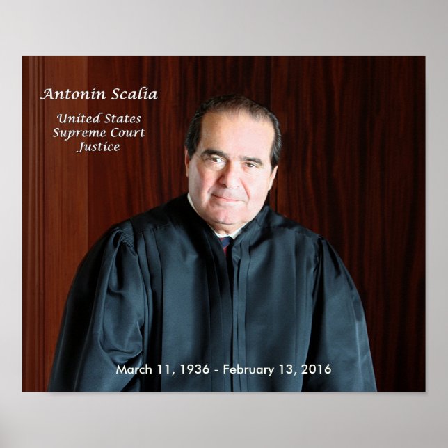 Póster Juiz Supremo Tribunal dos EUA Antonin Scalia (Frente)