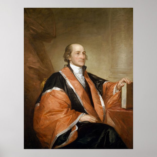 Póster Juiz Supremo Tribunal dos EUA John Jay por Gill St (Frente)