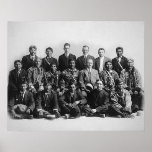 Póster Juiz Wickersham e Conselho de chefes indianos