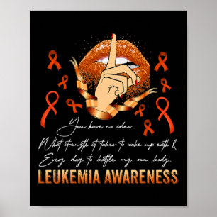 Poster Juíza-me Leucemia Sensibilização Guerreira Laranja