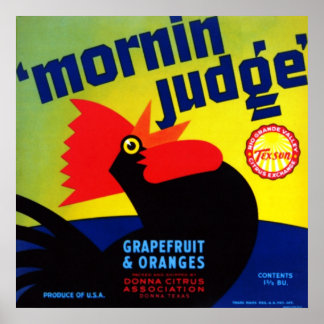 Poster Juíza Mornin Grapefruit e Laranjas