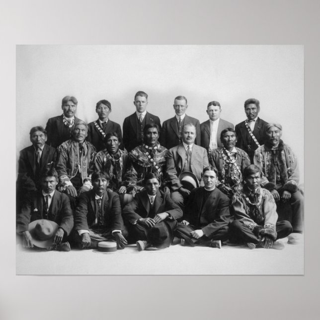 Póster Juíza Wickersham e Conselho dos Chefes da Índia (Frente)