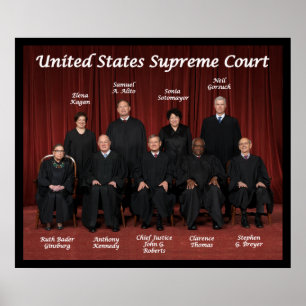 Póster Juízos do Supremo Tribunal dos Estados Unidos