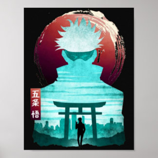 Poster jujujutsu kaisen anime kawaii sukuna gojo satoru