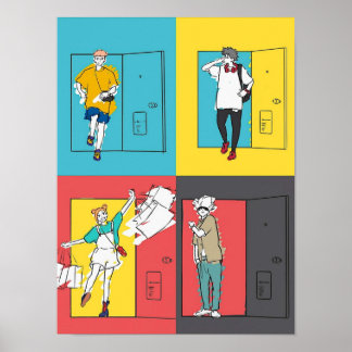 Poster Jujutsu Kaisen Anime Doors Dancing Outro