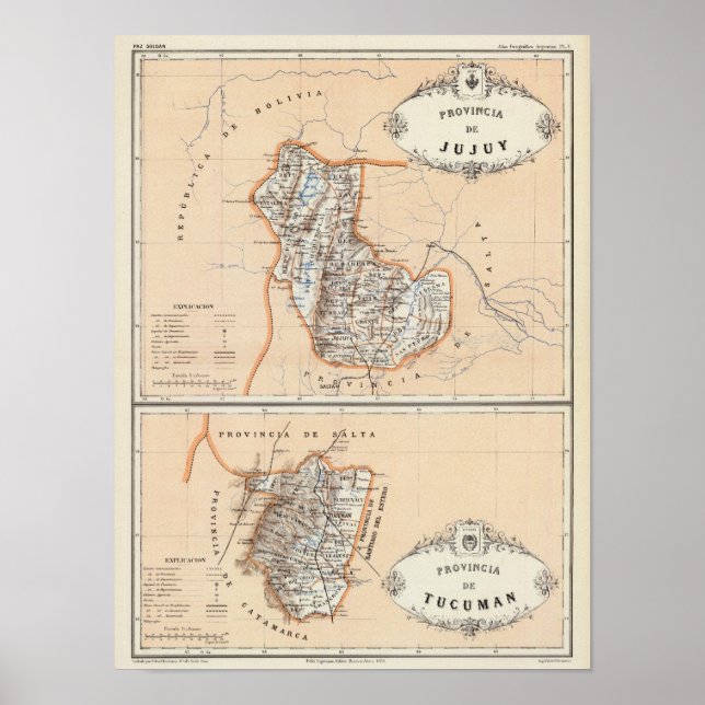 Poster Jujuy e Tucuman, Argentina (Frente)