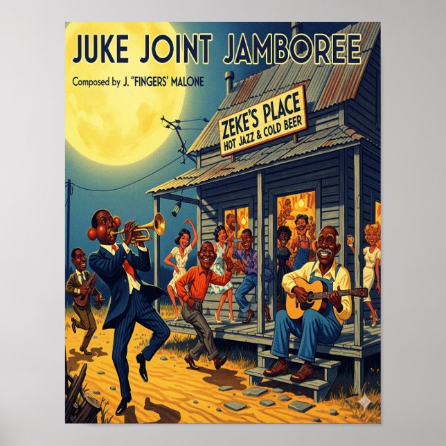 Poster Juke Joint Jamboree Music (Frente)