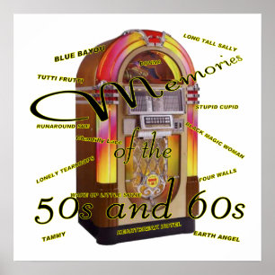 Póster Jukebox fabuloso do anos 50