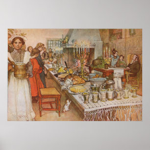 Poster Julaftonen, Carl Larsson