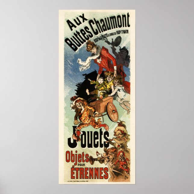 Poster JULES CHERET Aux Buttes Chaumont Jouets Francês (Frente)