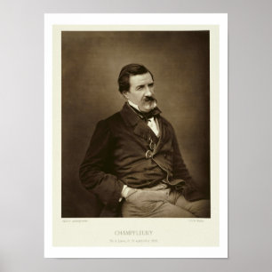 Poster Jules Francois Felix Husson, "Champfleury" (1821-8