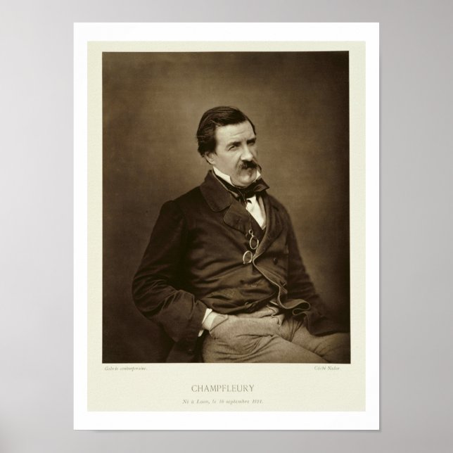 Poster Jules Francois Felix Husson, "Champfleury" (1821-8 (Frente)