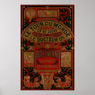 Poster Jules Verne Ao Redor Do Mundo Em Oitenta Dias