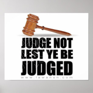 Póster "Julgue não a fim de que não o YE seja" impress