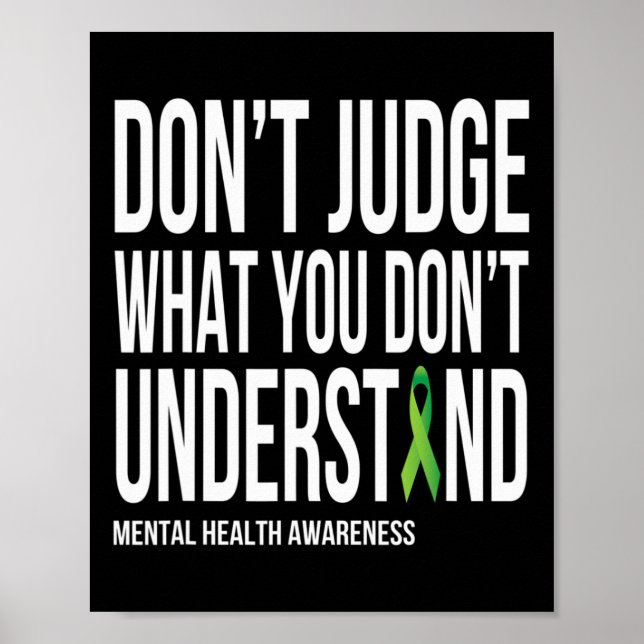 Poster Julgue o que você não entende de saúde mental (Frente)