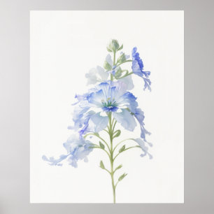 Poster Julho Flor de Nascimento Delfinium