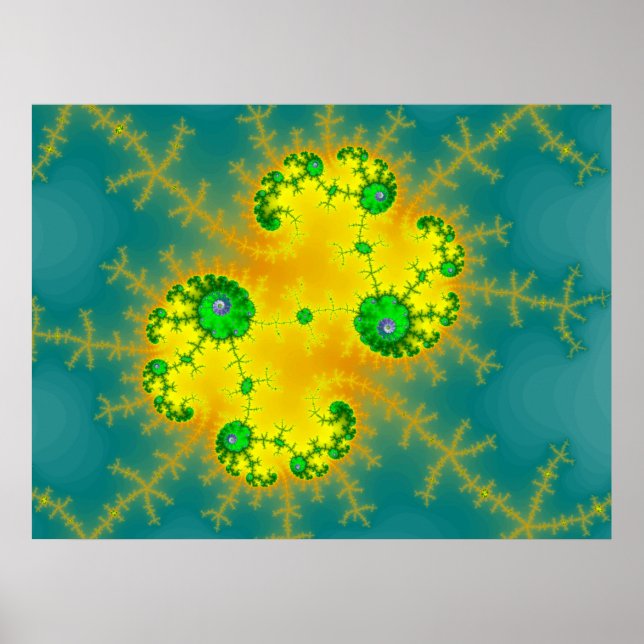 Poster Julia Laranja/Azul (Impressão) (Frente)