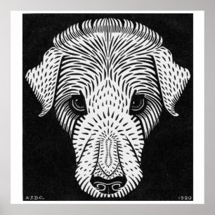 Poster Julie de Graag Dog Head