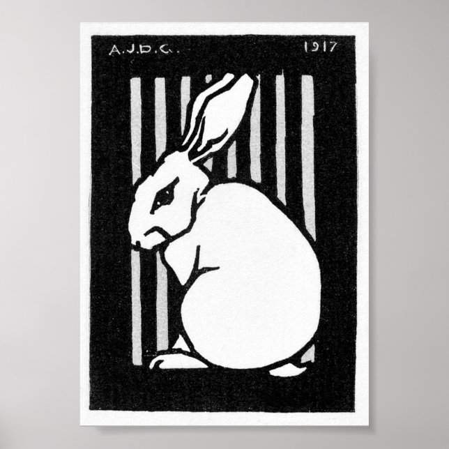 Poster Julie de Graag Sitting Rabbit (Frente)