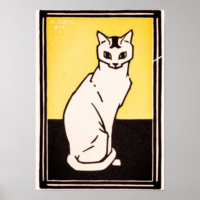 Poster Julie de GraagSitting Cat (Frente)