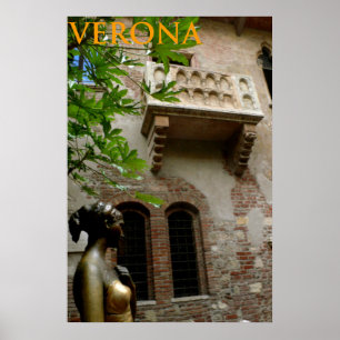 Póster juliet & juliet's balcony verona italy