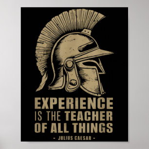 Poster Julius Cesar Cita Que A Experiência Romana Do Capa