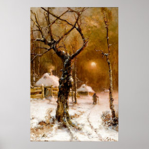 Póster Julius Klever: Caminhada da noite do inverno