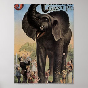 Poster Jumbo: Teatro De Retrô De Elefante Gigante