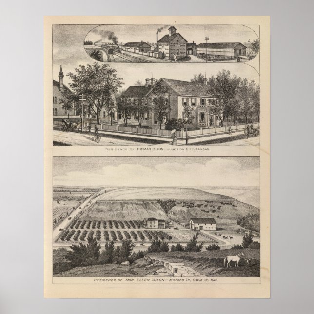 Póster Junction City e Davis County, Kansas (Frente)